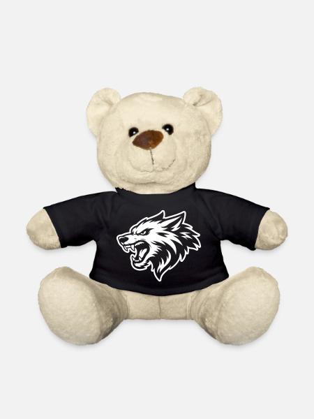 Wolf Kopf - Teddy - Schwarz
