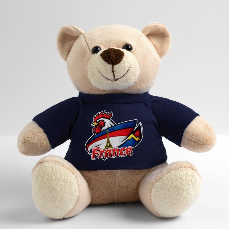 French rooster with Eiffel Tower flag Teddy Bear