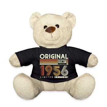 Original 1956 Vintage 70. Geburtstag Geschenk - Teddy - Schwarz - Vorne