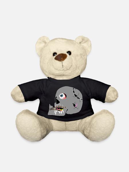 Schädel - Teddy - Schwarz