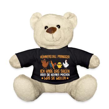 Farmer Chicken Coop Manager Chickens - Teddy Bear - black - Front