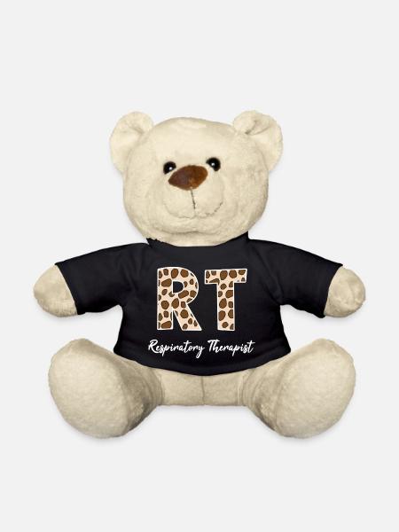 Atemtherapie-Krankenschwester-Leopard-Print - Teddy - Schwarz