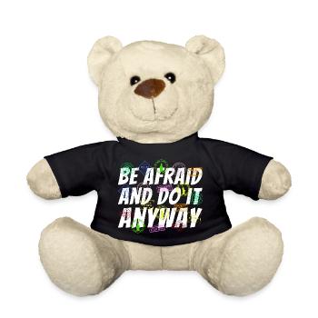 Passport Travel Stamp World Travel Gift - Teddy Bear - black - Front