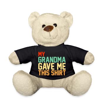 Meine Oma hat mir diesen lustigen Retro-Slogan gegeben - Teddy - Schwarz - Vorne