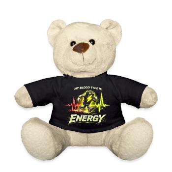 Energy Drink My Blood Type Energy - Teddy Bear - black - Front