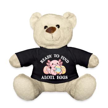 Ready To Find Alotl Eggs Axolotl Easter Hunt - Teddy Bear - black - Front
