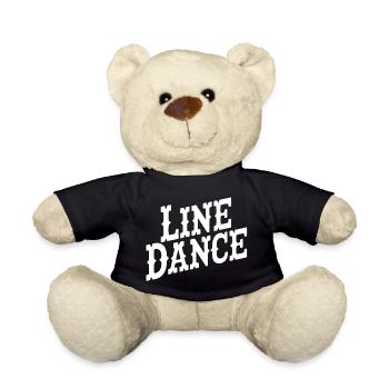 Line Dance Typografie Stil - Teddy - Schwarz - Vorne
