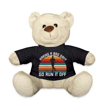 Running Having A Bad Day Marathon Runner - Teddy - Schwarz - Vorne