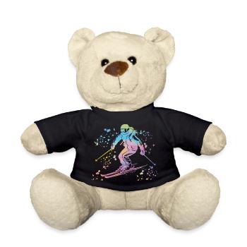 Alpine skiing Winter sports Nordic skiing - Teddy Bear - black - Front