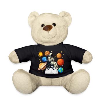 Astronaut Gaming Gaming Space Gamer - Teddy Bear - black - Front