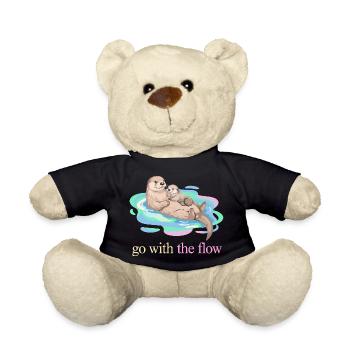 Go With the Flow Otter Duo - Teddy Bear - black - Front