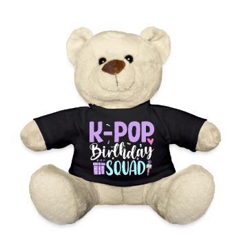 K Pop Birthday Squad - Teddy Bear - black - Front