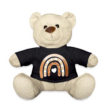 Leopard-Regenbogenherz-Arc - Teddy - Schwarz - Vorne