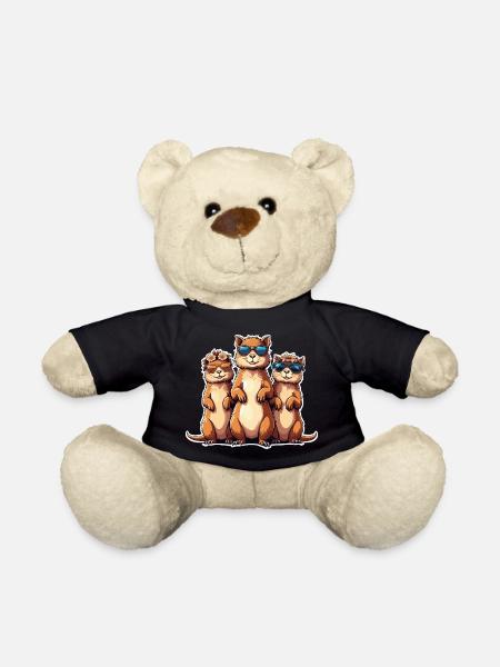 Sonnenbrillen-Meerkat Trio - Teddy - Schwarz