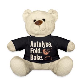 Autolyse Fold Backe Bread Kunst - Teddy - Schwarz - Vorne