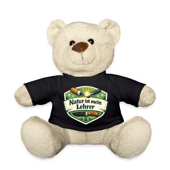 Natur ist mein Lehrer – Waldbadge - Teddy - Schwarz - Vorne