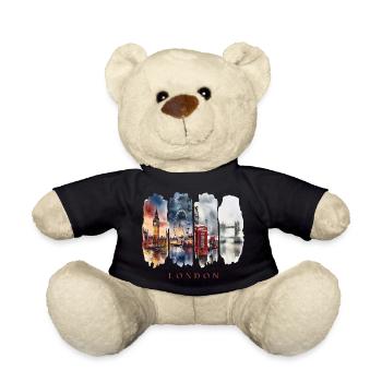 Voyage de vacances à Londres – Angleterre Big Ben & City - Nounours - noir - Devant
