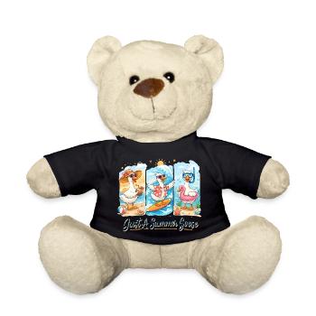 Sommer-Gänse Trio Summer Vibe Urlaub Strand - Teddy - Schwarz - Vorne