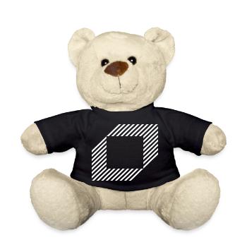 Geometric Square out of lines - Teddy Bear - black - Front