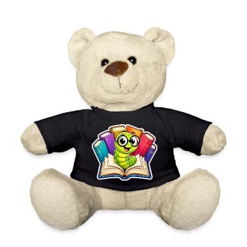 Cheerful Bookworm - Teddy Bear - black - Front