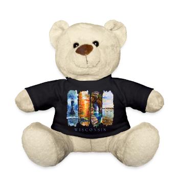 Voyage dans le Wisconsin – Grands Lacs et Phare - Nounours - noir - Devant