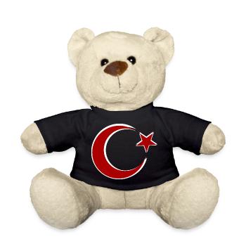 Roter Mond-Stern Motiv Türkei - Teddy - Schwarz - Vorne