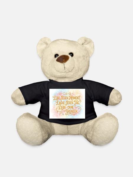 Lebe Jeden Moment Lache Jeden Tag - Teddy - Schwarz