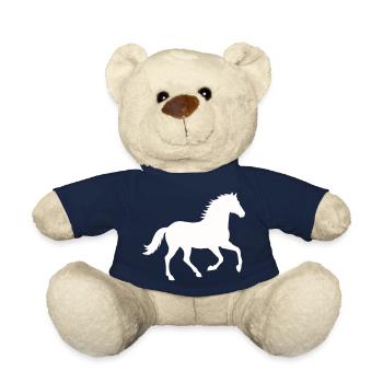 Silhouette eines wilden Pferdes - Teddy - French Navy - Vorne