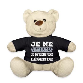 Anniversaire Cadeau humour personnalisé - Nounours - noir - Devant