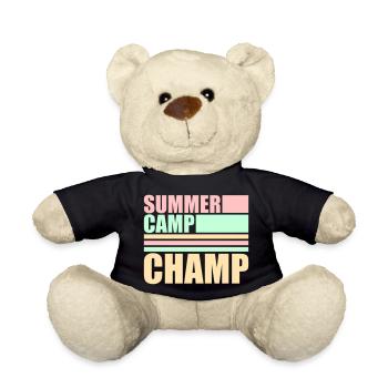 Summer Camp Champ Fun Kids Outdoor Adventure - Teddy Bear - black - Front