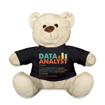Data Analyst Retro Farbblöcke - Teddy - Schwarz - Vorne