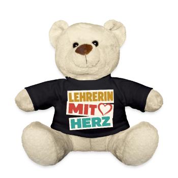 Lehrerin mit Herz!  - Teddy - Schwarz - Vorne