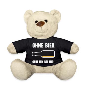 Ohne Bier Geht Nix Bei Mir! (Bierchen / NEG 2C) - Teddy - Schwarz - Vorne