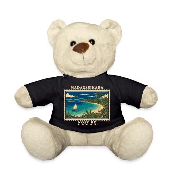 Madagaskar Nosy Be Vintage Reisemarke - Teddy - Schwarz - Vorne