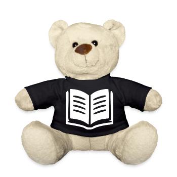 Buch Bücher lesen Geschenk - Teddy - Schwarz - Vorne