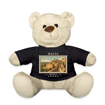 Marque de voyage vintage de Malte Mdina - Nounours - noir - Devant