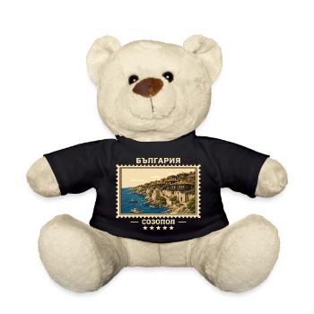 Bulgarien Sozopol Vintage Reisemarke - Teddy - Schwarz - Vorne