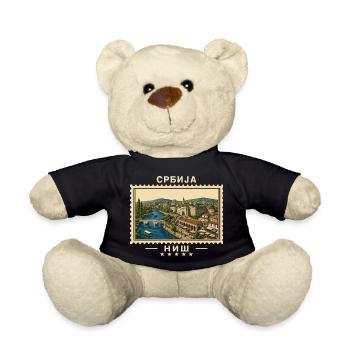 Serbien Niš Vintage Reisemarke - Teddy - Schwarz - Vorne