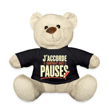 j'accorde surtout des pauses - Nounours - noir - Devant