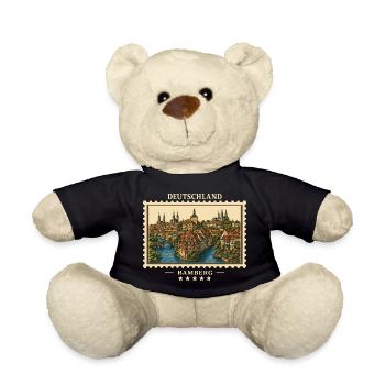 Deutschland Bamberg Vintage Reisemarke - Teddy - Schwarz - Vorne