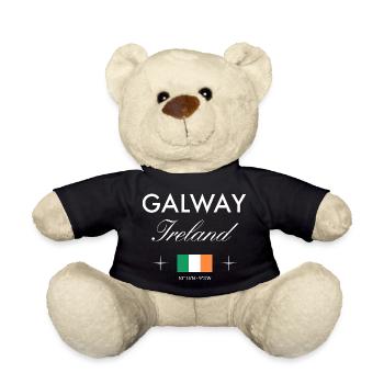 Galway Irlande Coordonnées Souvenir de voyage - Nounours - noir - Devant