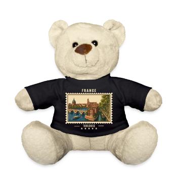 Frankreich Toulouse Vintage Reisemarke - Teddy - Schwarz - Vorne