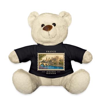 Frankreich Avignon Vintage Reisemarke - Teddy - Schwarz - Vorne
