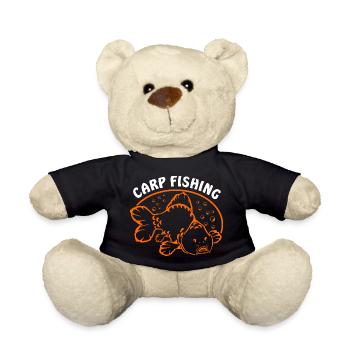 Fische_angeln_002_carp_fishing - Teddy Bear - black - Front