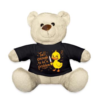 Tall enough to be a problem - Ente mit Messer - Teddy - Schwarz - Vorne