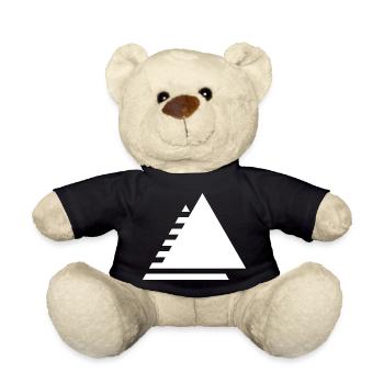 Minimalistisches gestuftes Dreieck - Teddy - Schwarz - Vorne