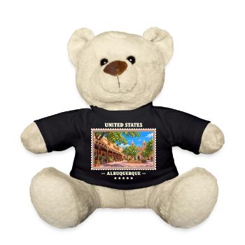 Vereinigte Staaten Albuquerque Vintage Reisemarke - Teddy - Schwarz - Vorne