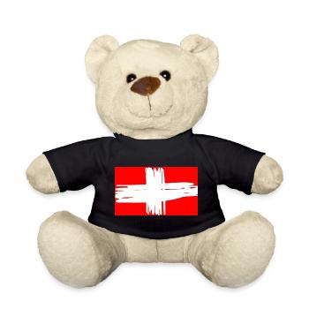 Drapeau suisse - Nounours - noir - Devant