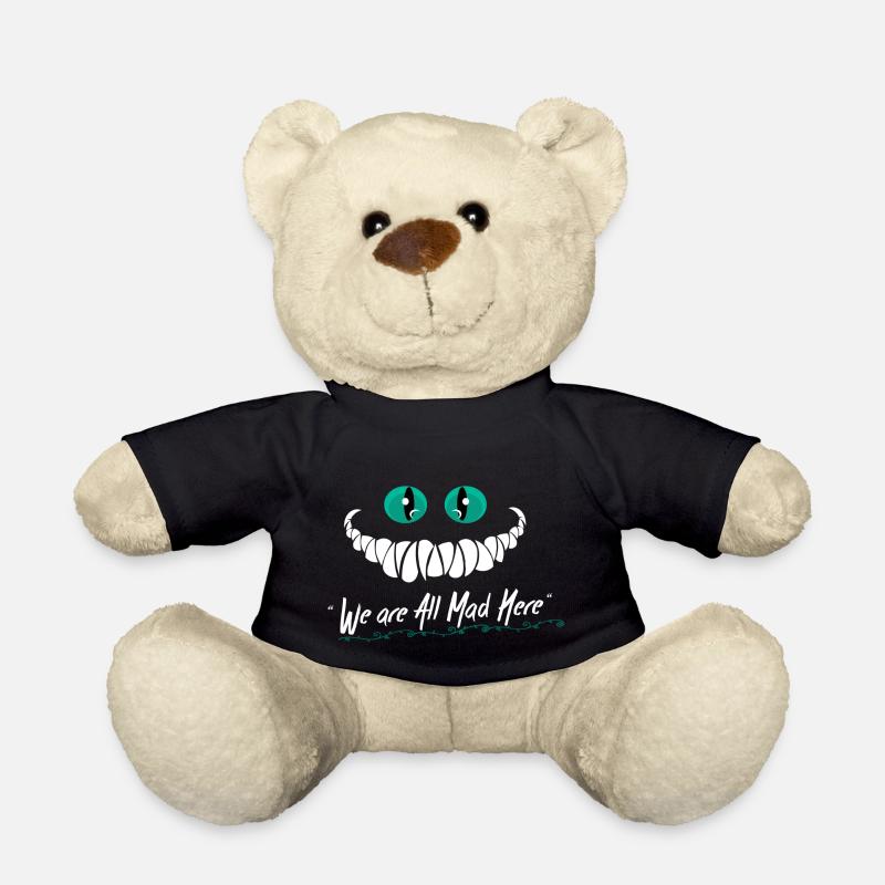 We Are All Mad Here - Teddy Bear - black