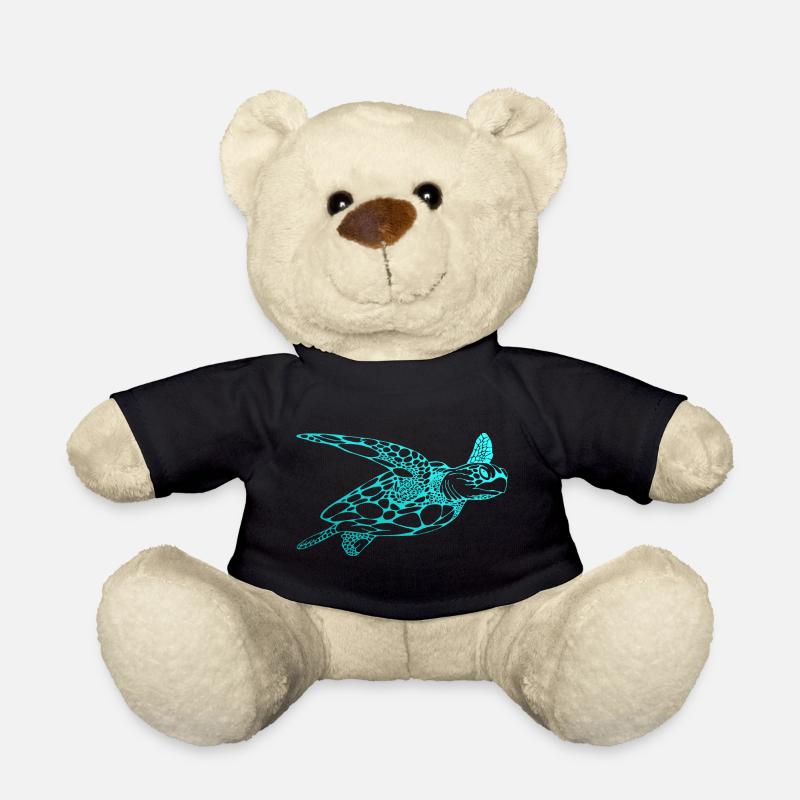 Turtle Diving Divers Dive Diving Scuba - Teddy Bear - black